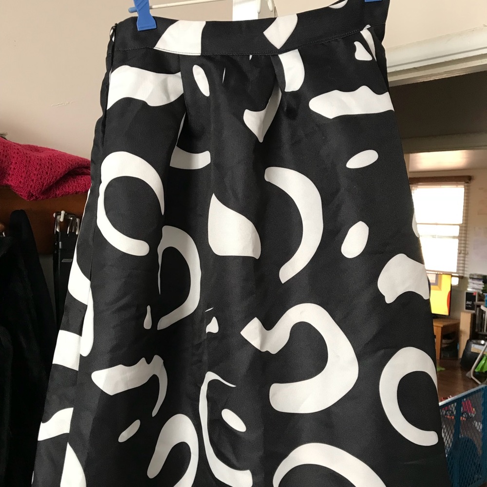 Black & White Flare Skirt
